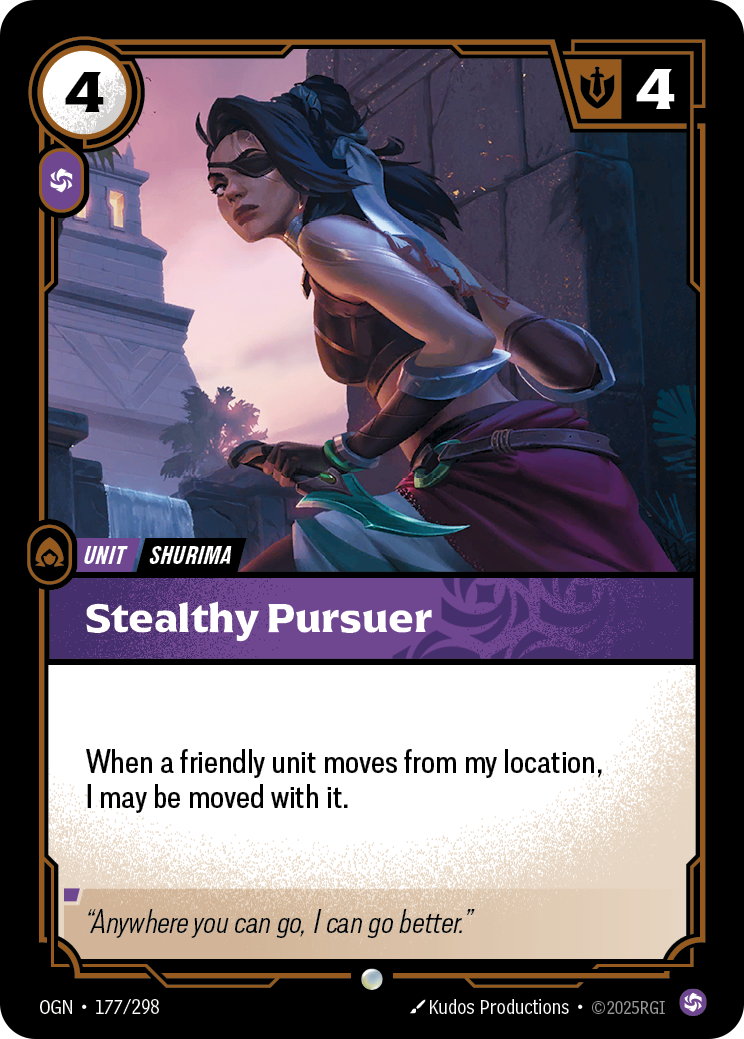 Stealthy Pursuer OGN-177 Riftbound card