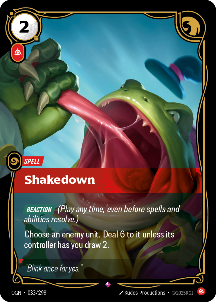 Shakedown OGN-033 Riftbound card
