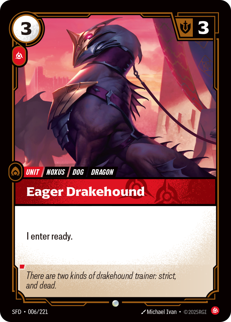 Eager Drakehound SFD-006 Riftbound card