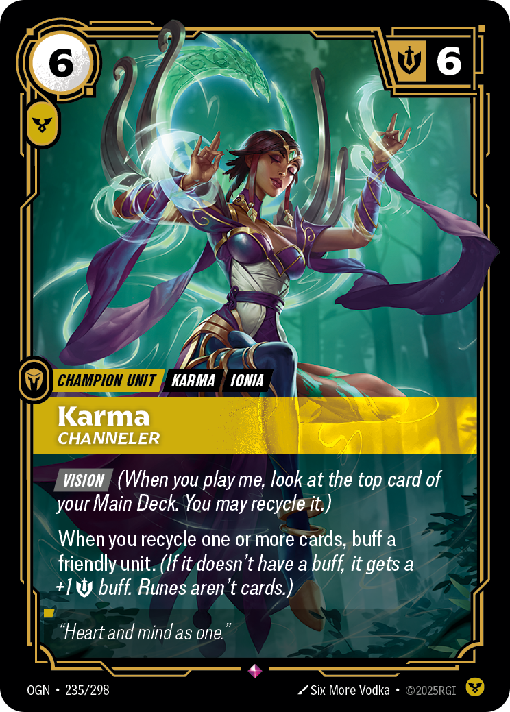 Karma, Channeler OGN-235 Riftbound card