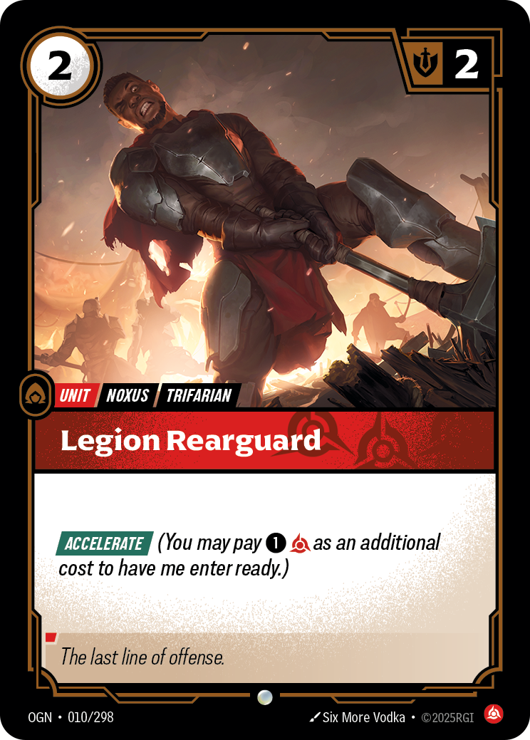 Legion Rearguard OGN-010 Riftbound card
