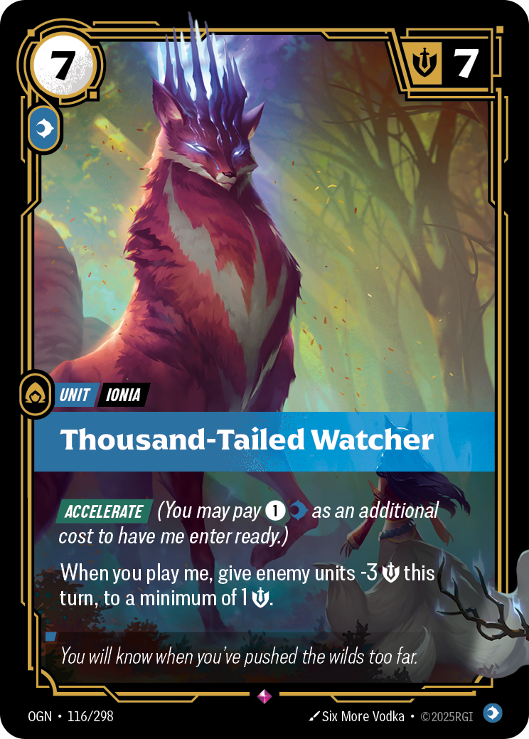 Thousand-Tailed Watcher OGN-116 Riftbound card