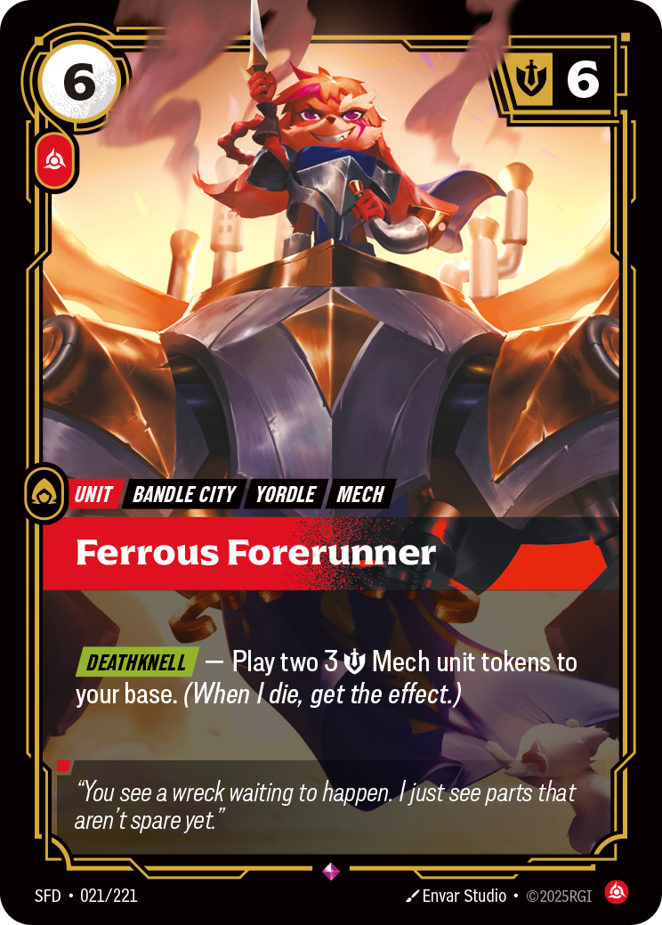 Ferrous Forerunner SFD-021 Riftbound card