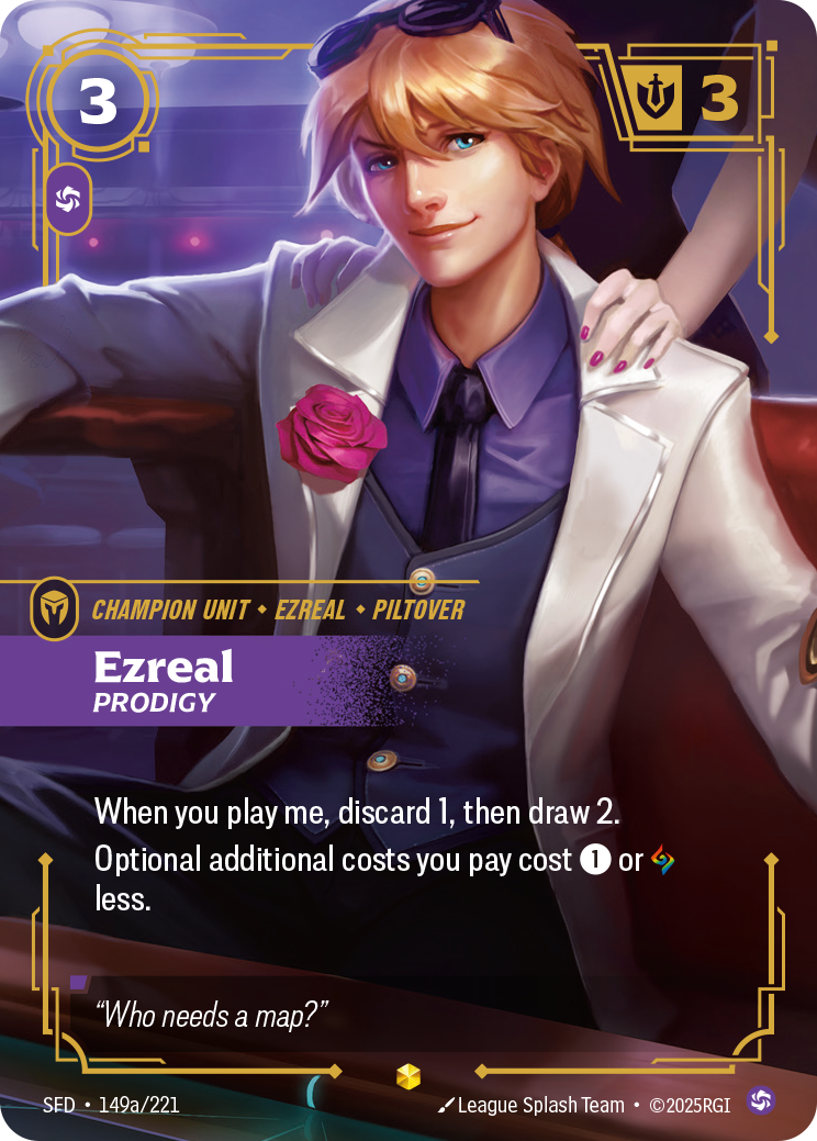 Ezreal, Prodigy SFD-149a Riftbound card