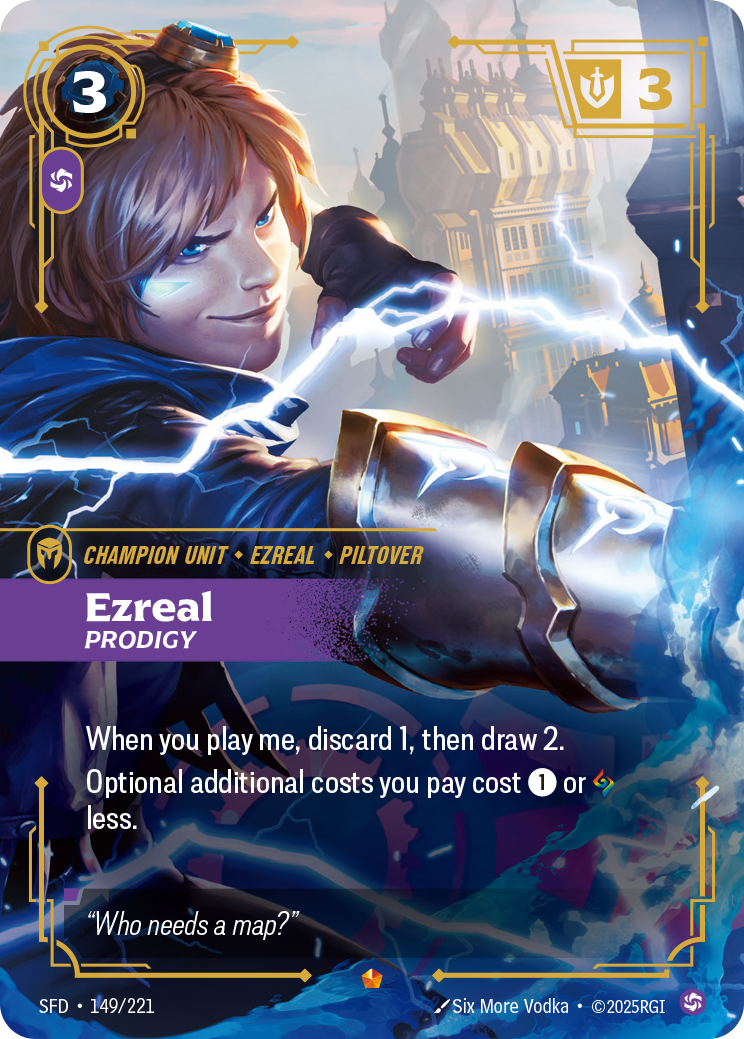 Ezreal, Prodigy SFD-149 Riftbound card