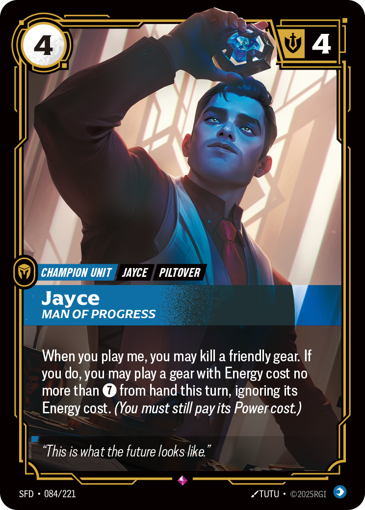 Jayce, Man of Progress SFD-084 Riftbound card