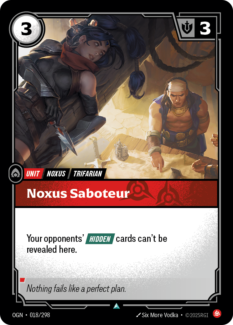Noxus Saboteur OGN-018 Riftbound card