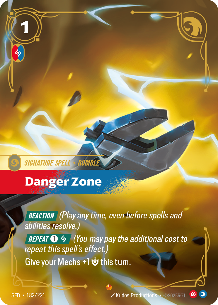 Danger Zone SFD-182 Riftbound card