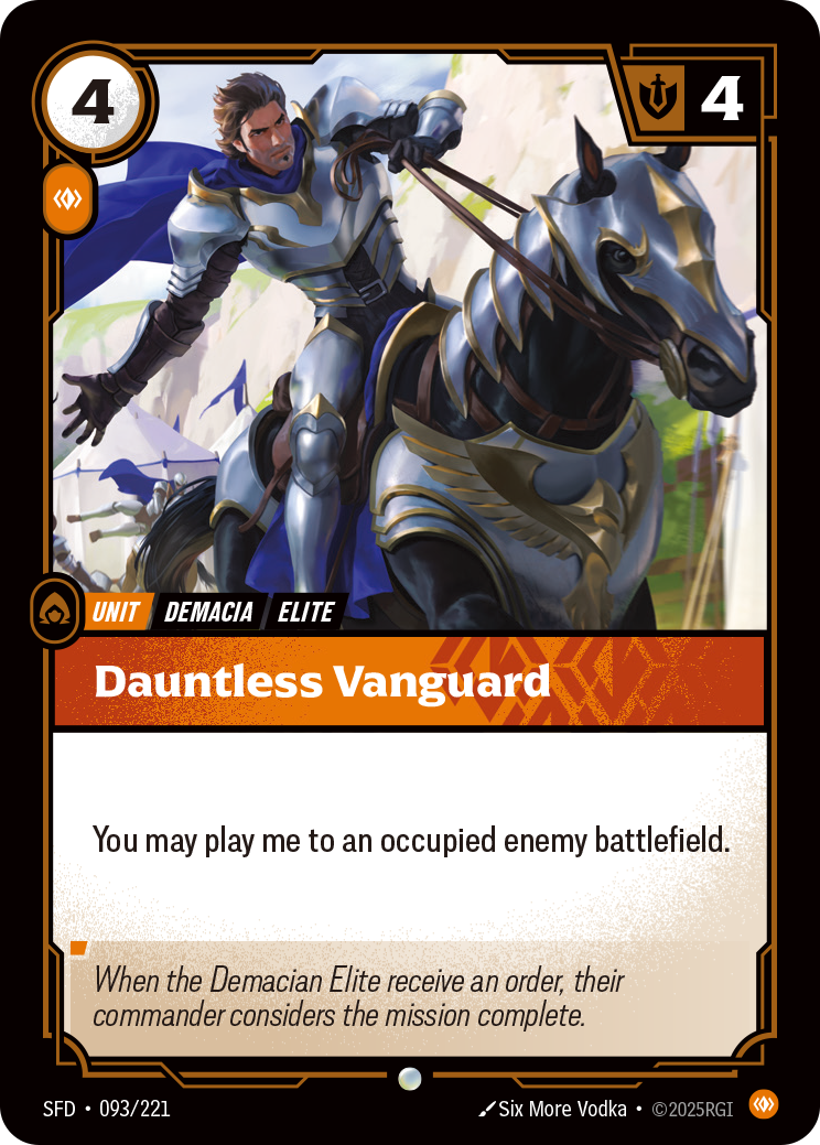 Dauntless Vanguard SFD-093 Riftbound card