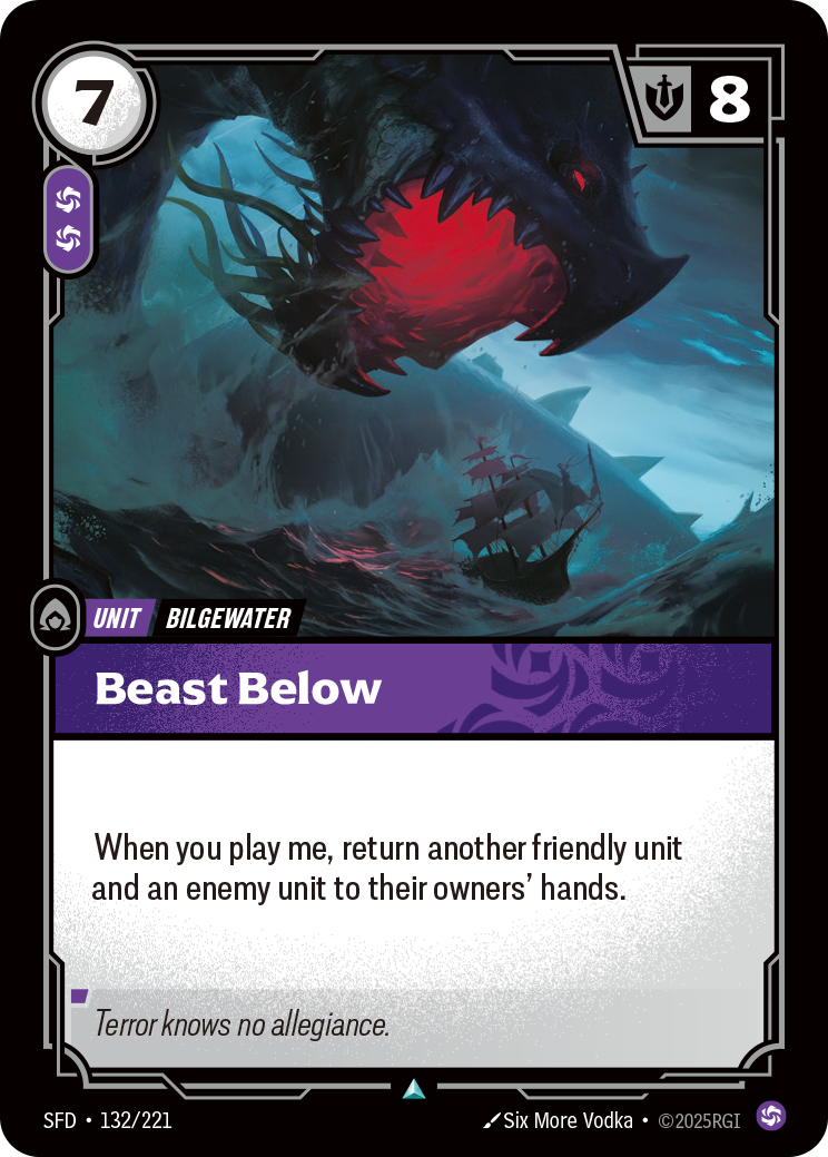 Beast Below SFD-132 Riftbound card