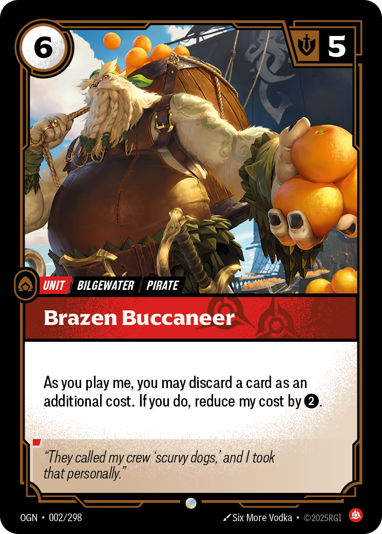 Brazen Buccaneer OGN-002 Riftbound card