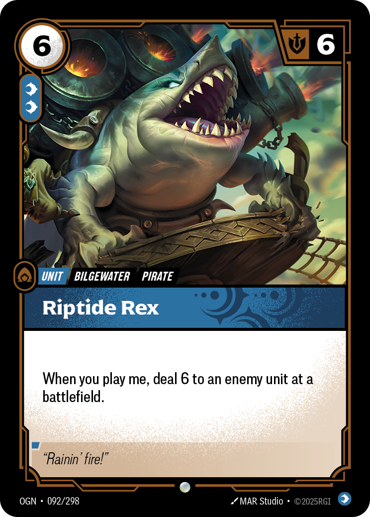 Riptide Rex OGN-092 Riftbound card