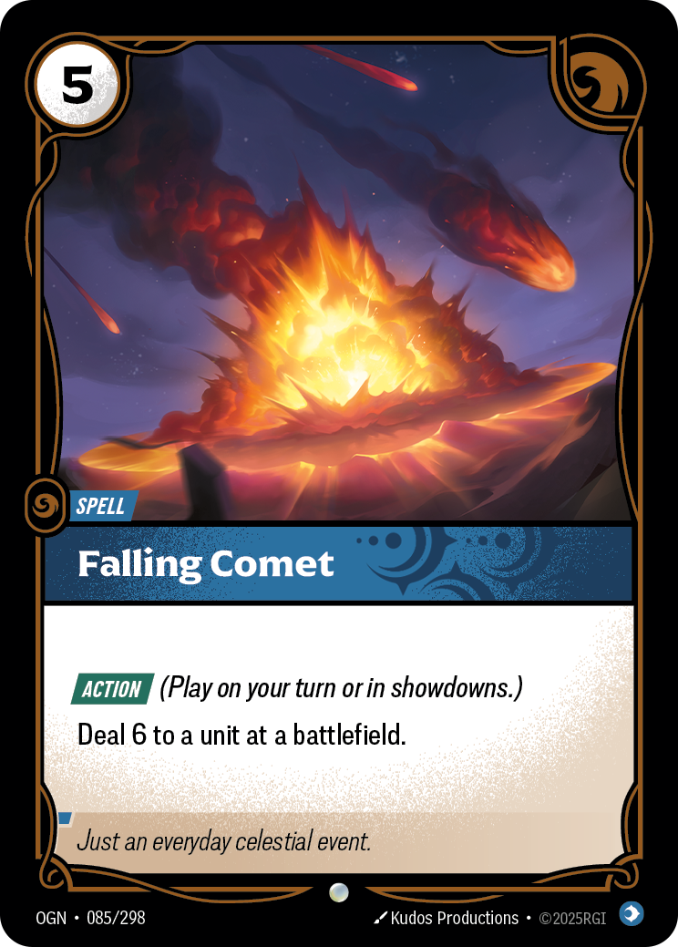 Falling Comet OGN-085 Riftbound card