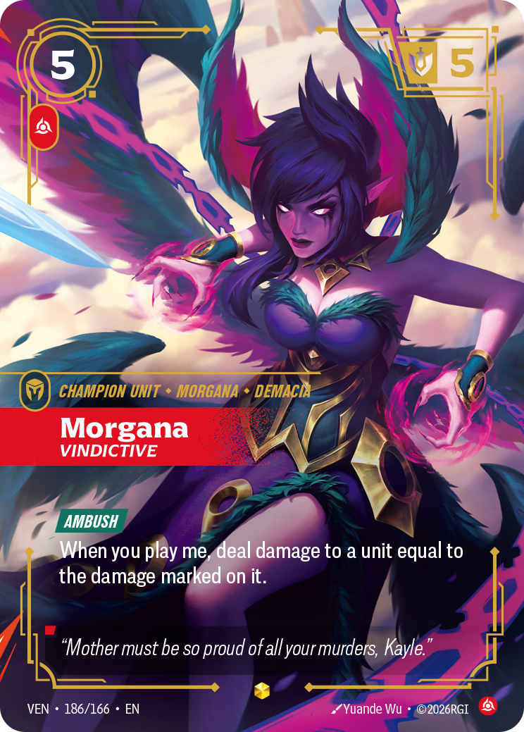 Morgana, Vindictive VEN-186 Riftbound card