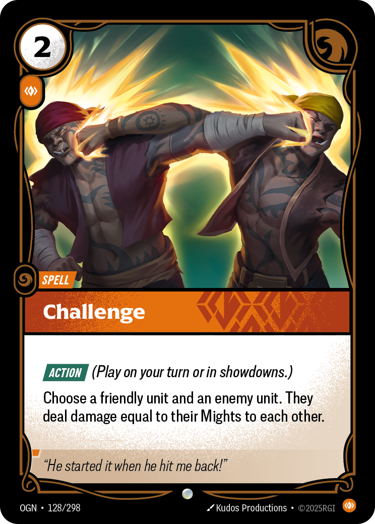 Challenge OGN-128 Riftbound card