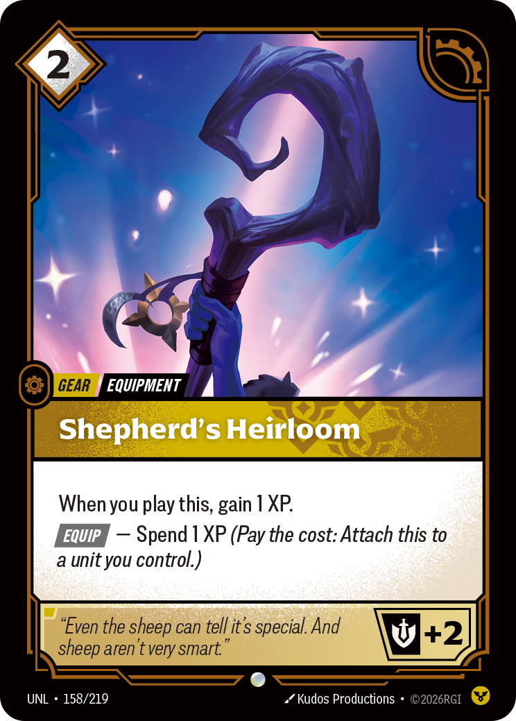 Shepherd's Heirloom UNL-158 Riftbound card