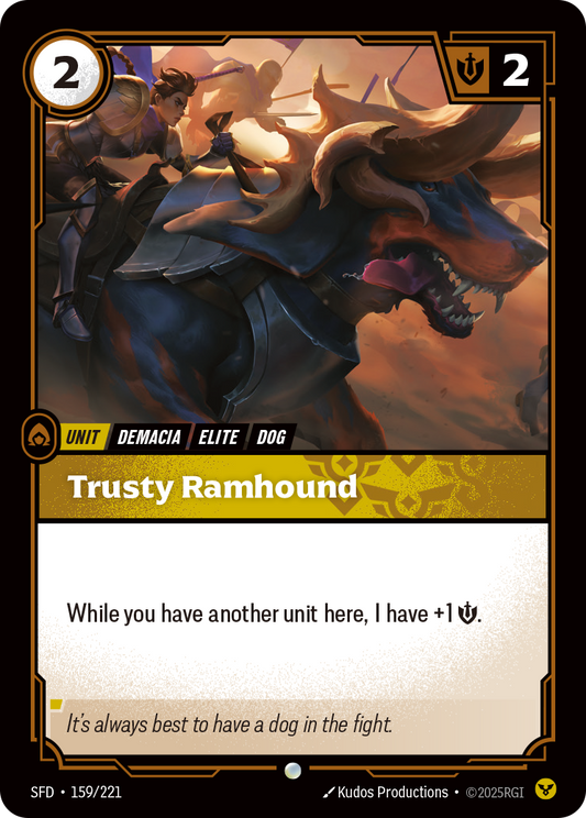 Trusty Ramhound SFD-159 Riftbound card