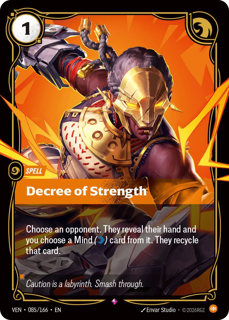 Decree of Strength VEN-085 Riftbound card
