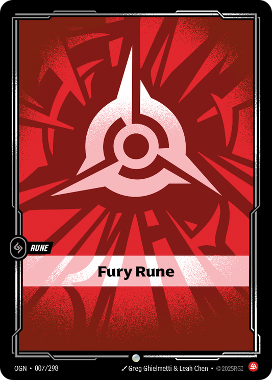 Fury Rune OGN-007 Riftbound card