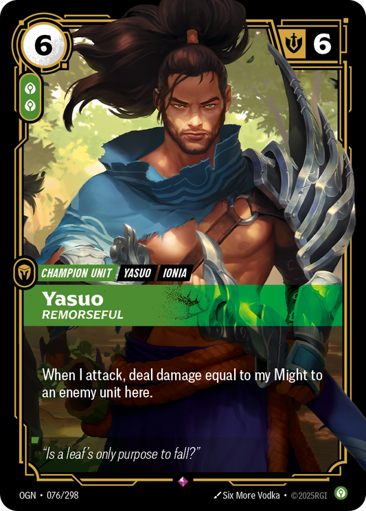 Yasuo, Remorseful OGN-076 Riftbound card