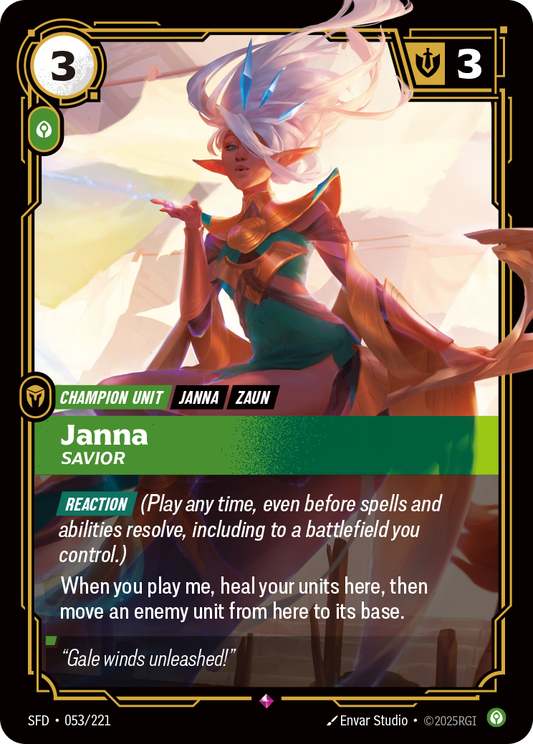 Janna, Savior SFD-053 Riftbound card
