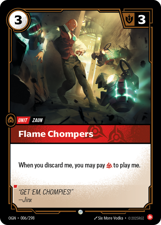Flame Chompers OGN-006 Riftbound card