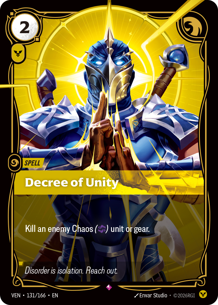 Decree of Unity VEN-131 Riftbound card