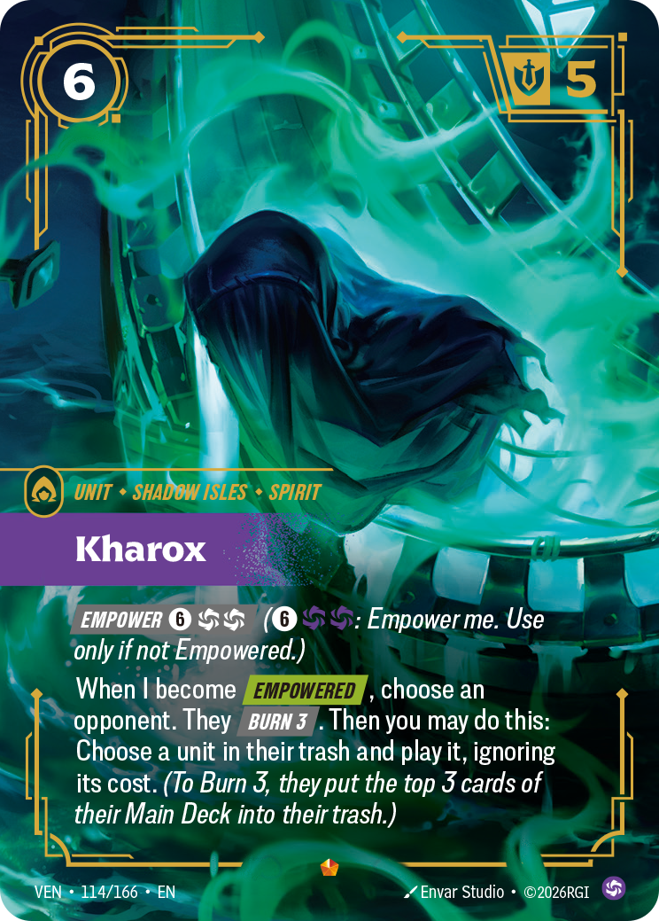 Kharox VEN-114 Riftbound card