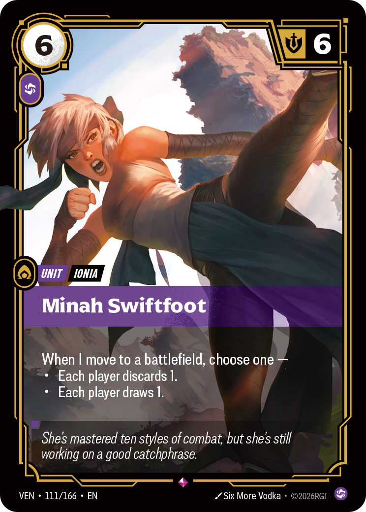 Minah Swiftfoot VEN-111 Riftbound card