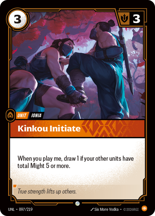 Kinkou Initiate UNL-097 Riftbound card