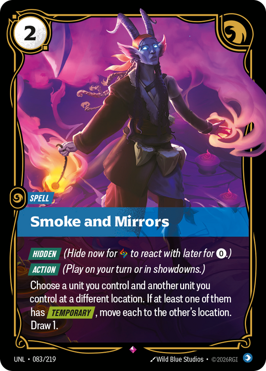 Smoke and Mirrors UNL-083 Riftbound card