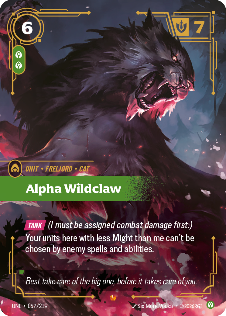 Alpha Wildclaw UNL-057 Riftbound card