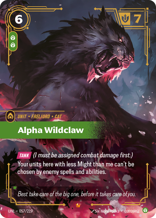 Alpha Wildclaw UNL-057 Riftbound card