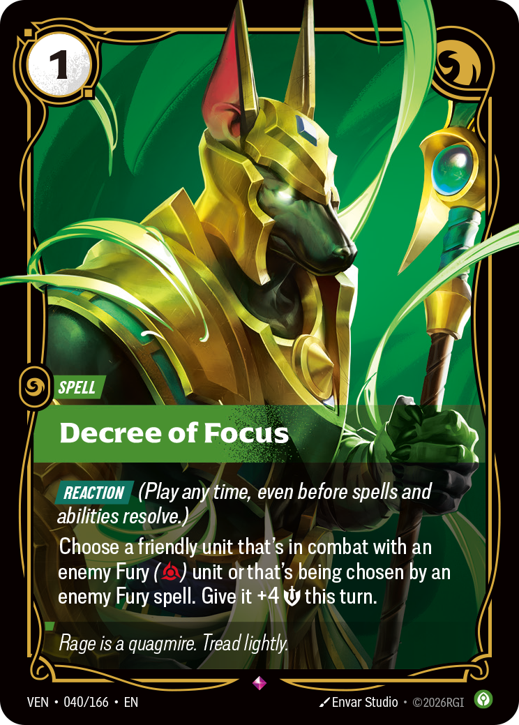 Decree of Focus VEN-040 Riftbound card