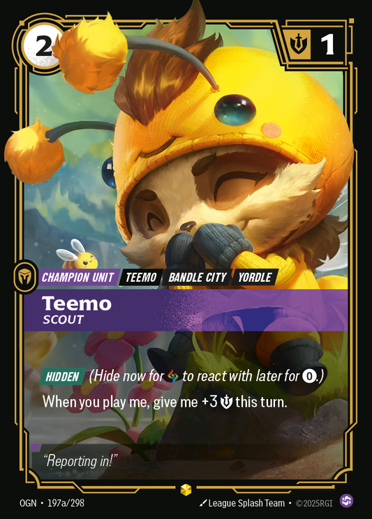 Teemo, Scout OGN-197a Riftbound card