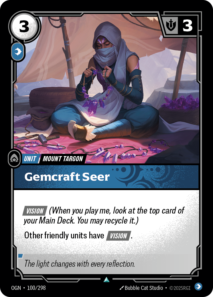 Gemcraft Seer OGN-100 Riftbound card