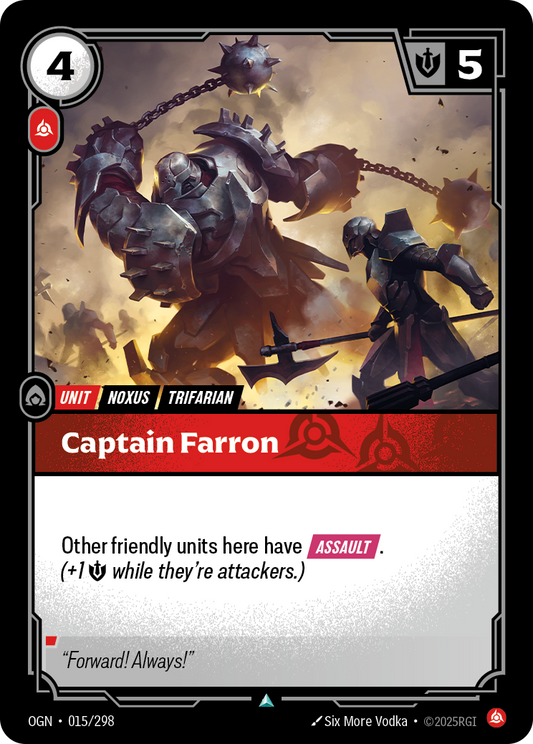 Captain Farron OGN-015 Riftbound card