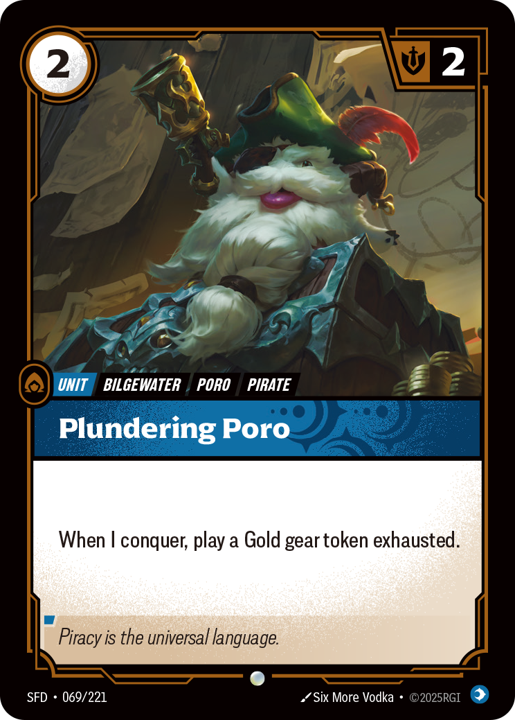 Plundering Poro SFD-069 Riftbound card