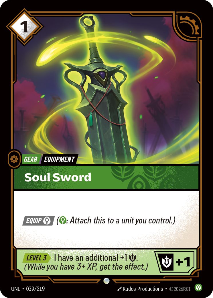 Soul Sword UNL-039 Riftbound card