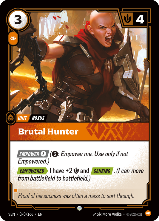 Brutal Hunter VEN-070 Riftbound card