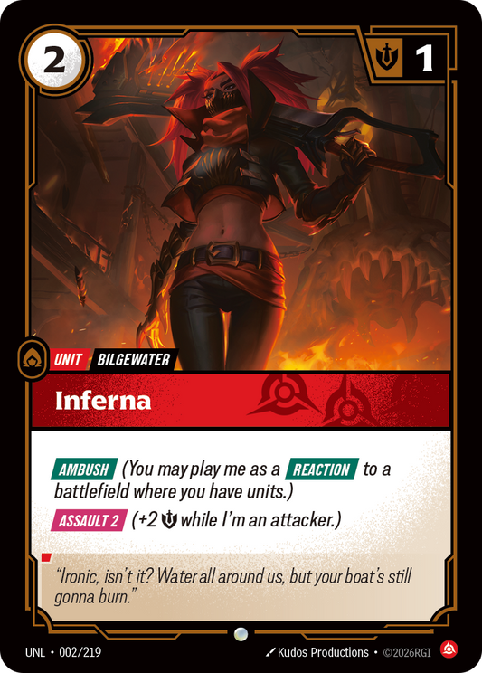 Inferna UNL-002 Riftbound card