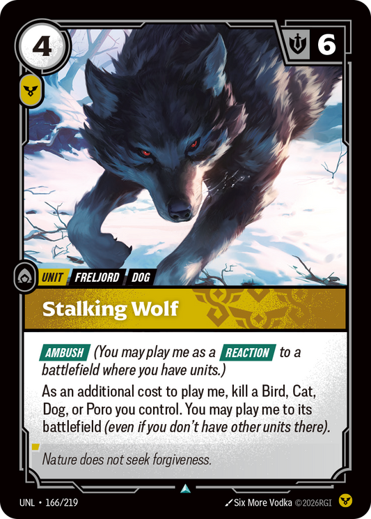 Stalking Wolf UNL-166 Riftbound card