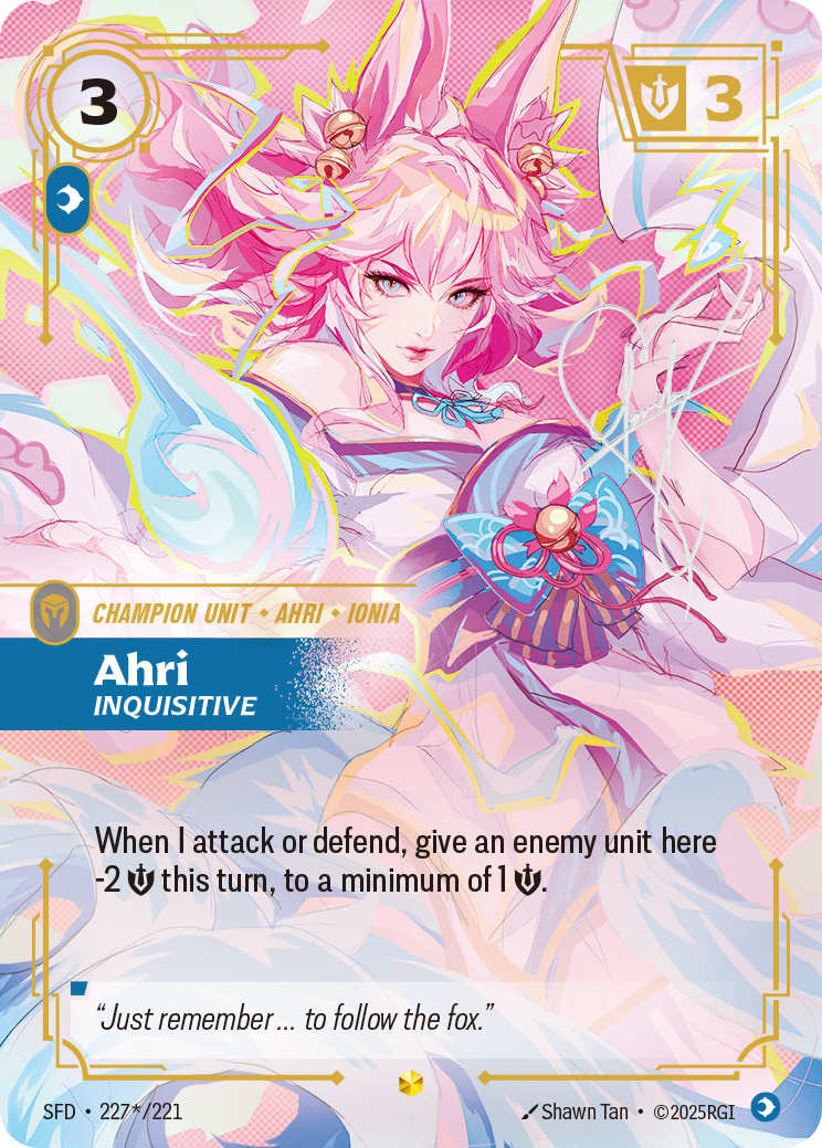 Ahri, Inquisitive SFD-227 Riftbound card