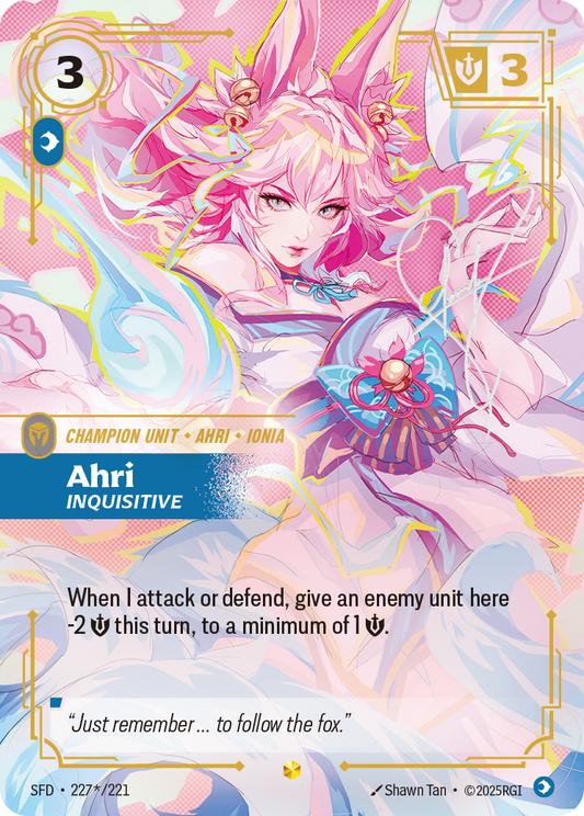 Ahri, Inquisitive SFD-227 Riftbound card
