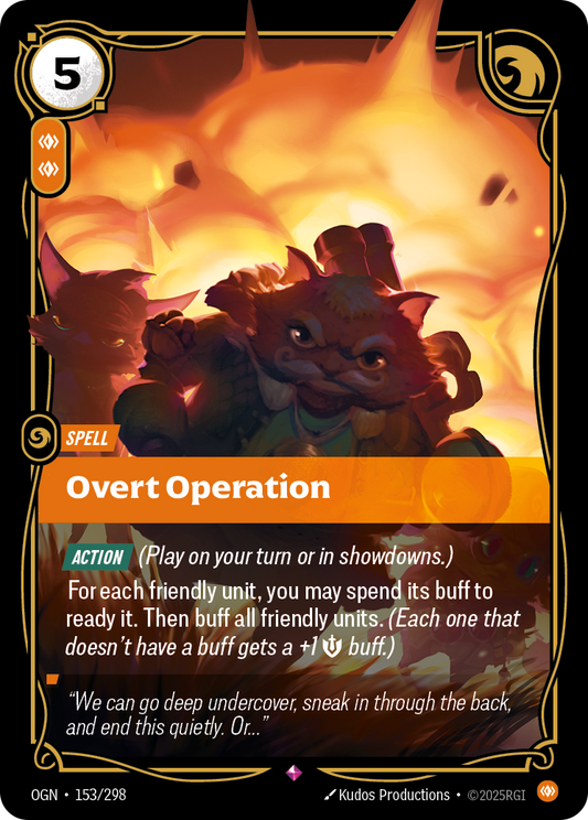 Overt Operation OGN-153 Riftbound card