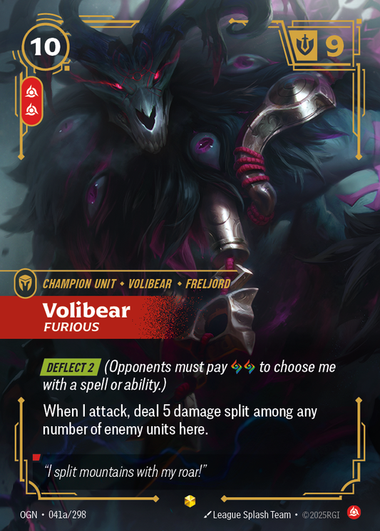 Volibear, Furious OGN-041a Riftbound card