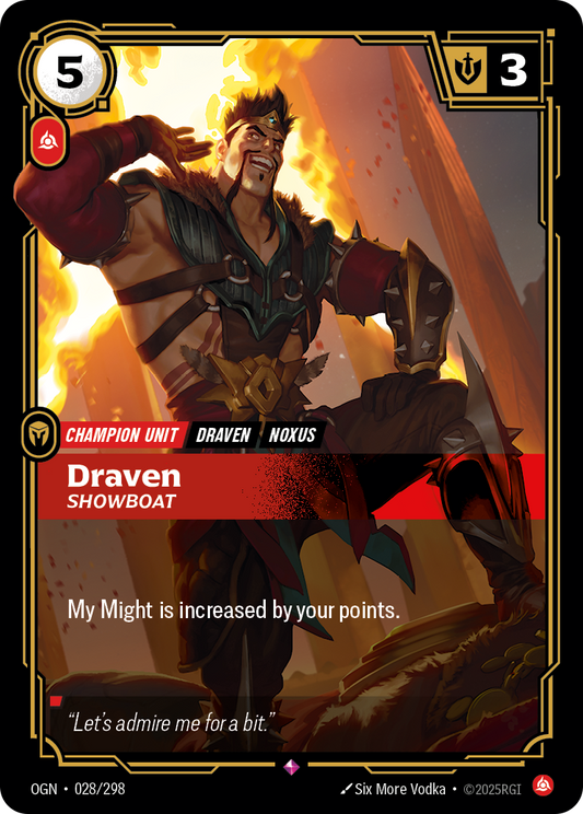 Draven, Showboat OGN-028 Riftbound card