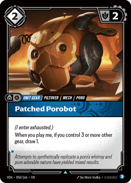 Patched Porobot VEN-058 Riftbound card