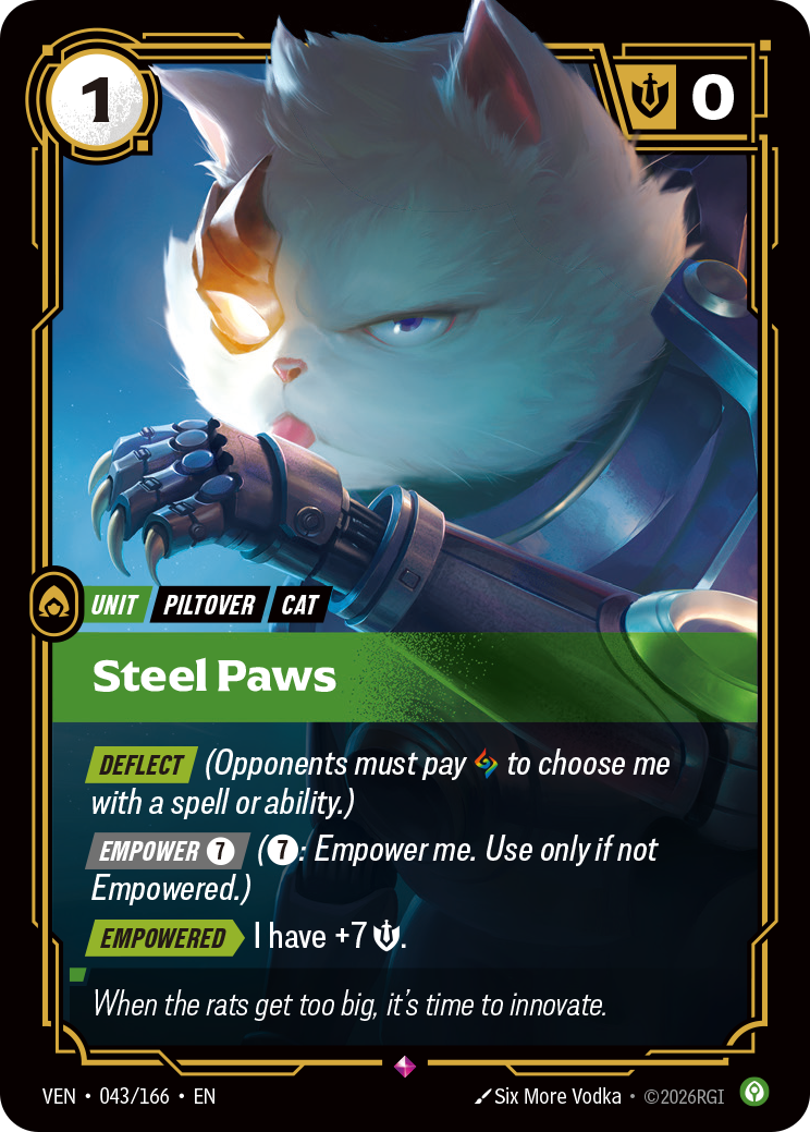 Steel Paws VEN-043 Riftbound card