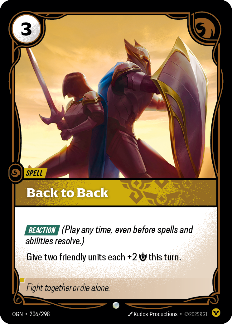 Back to Back OGN-206 Riftbound card